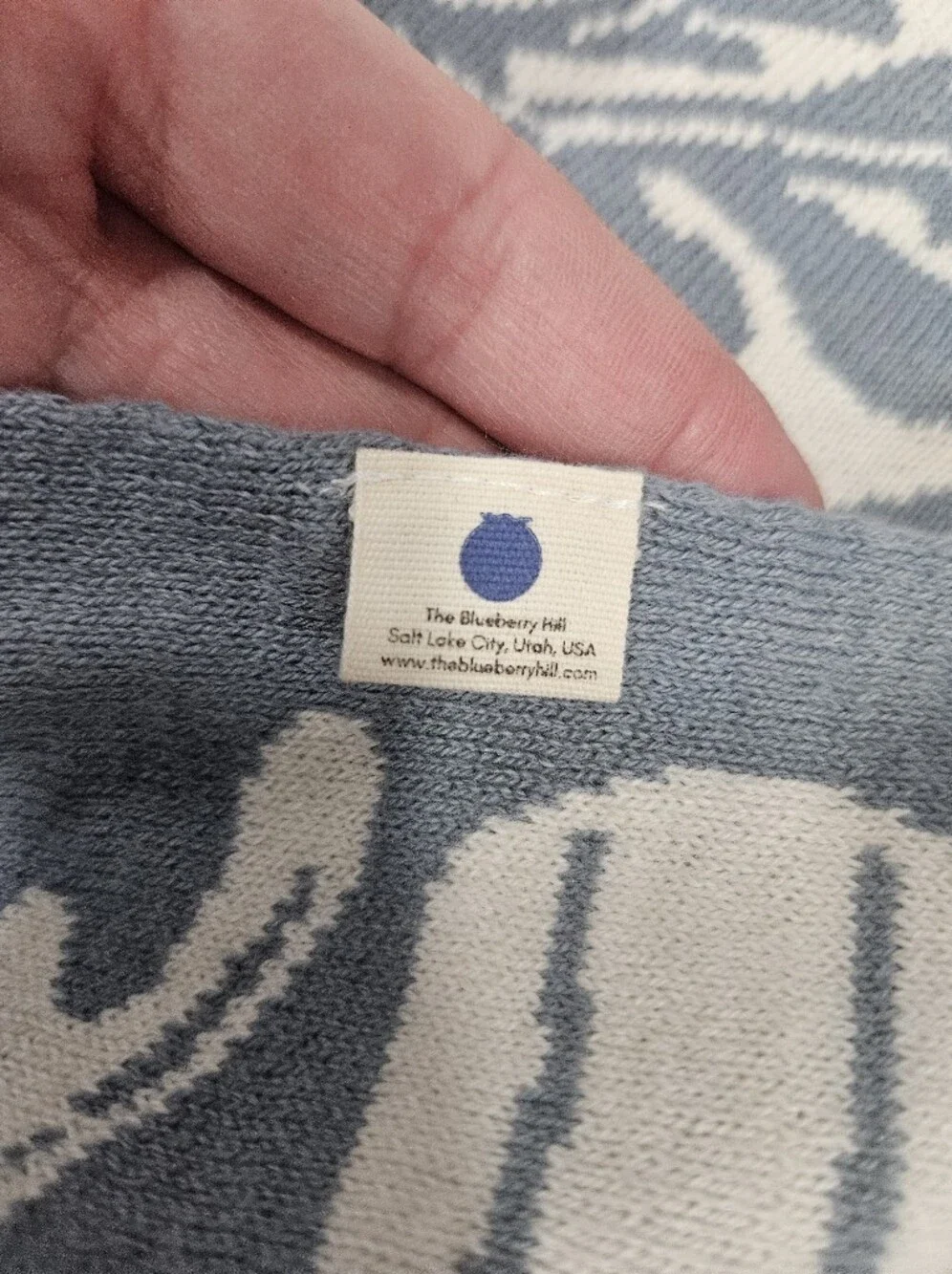 The Blueberry Hill's Nautical Organic Cotton Blanket 32x40